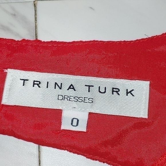 Red Trina Turk eyelet dress - Picture 8 of 9